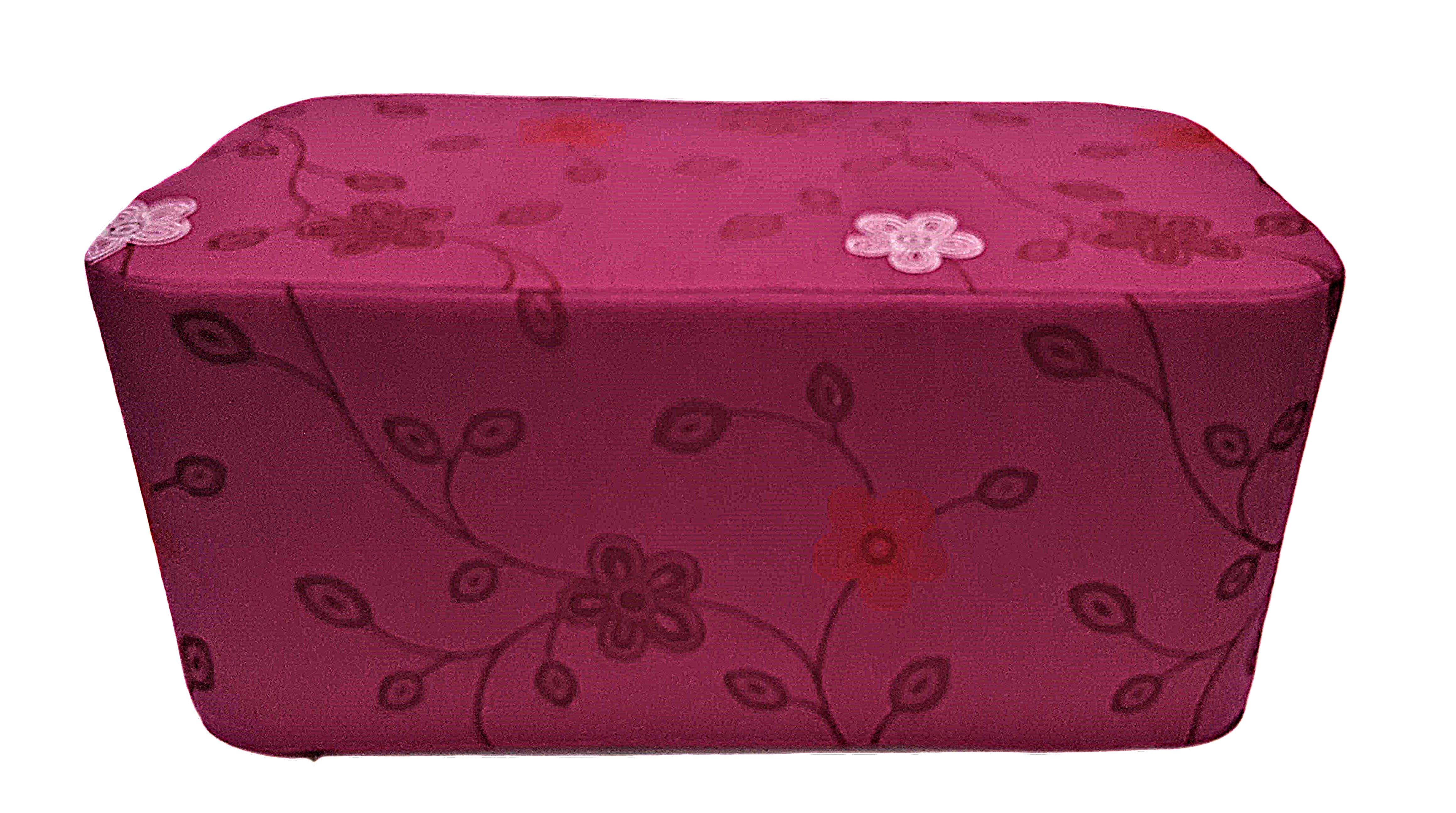 Hocker-Bank | Blume-Pink/Stoff